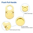 thumbnail image 4 of Uxcell 5 Pack Flush Pull Handle, 1.38 Inch Hidden Recessed Furniture Grip Ring Pull, Gold, 4 of 6