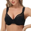 thumbnail image 6 of YANDW Minimizer Bras for Women Plus Size Full Coverage Underwire Support Bra, Black 44C, 6 of 6