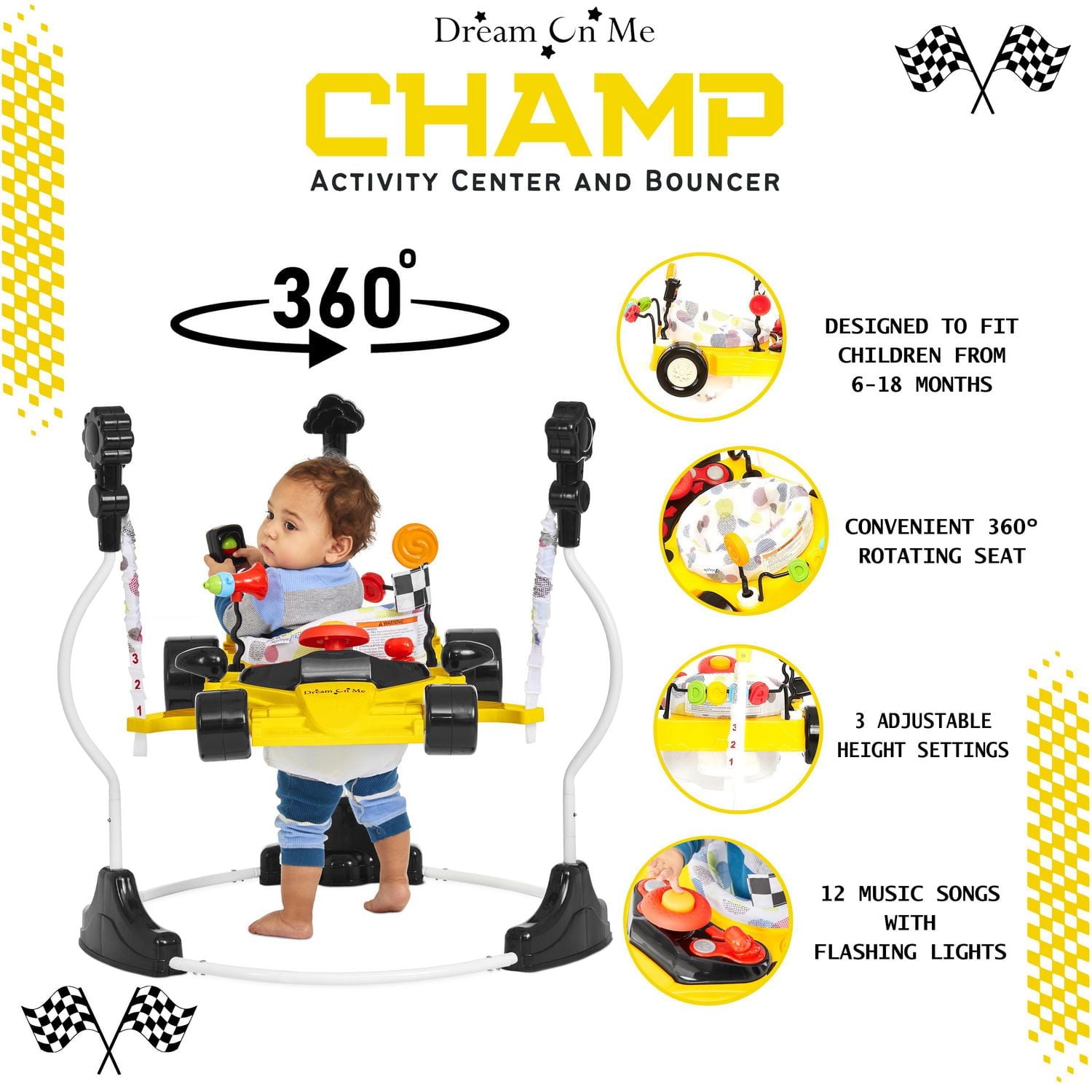 Dream On Me Champ 2-In-1 Activity Center