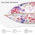 thumbnail image 5 of Fotbe Lilies Flowers Pattern Velvet Decorative Throw Pillow Covers with Elegant Piping, Soft Plush Cushion Cover for Sofa, Bed, Car, Office-16"x16", 5 of 8