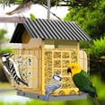 thumbnail image 4 of sruoe Bird Feeder, Hanging Bird Feeders Outdoor, Bird Houses and Feeders, Decoration Wild Platform Feeders for Outside, Garden, Patio, Yard, Deck, Iron, 4 of 5