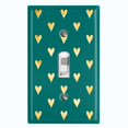 thumbnail image 1 of Metal Light Switch Plate Cover Elegant Yellow Heart Damask Green DAM093, 1 of 15