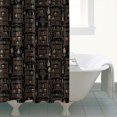 thumbnail image 4 of Black Gothic Skull Bookcase Pattern Shower Curtain 84"x72" ,Bathroom Decorative Shower Curtains Set with 12 Hooks,Modern Waterproof Washable Shower Curtain, 4 of 6