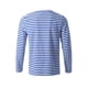thumbnail image 3 of CamisePaHombres Cuello Redondo Mangas Largas Estampado de Rayas Azul 56, 3 of 7
