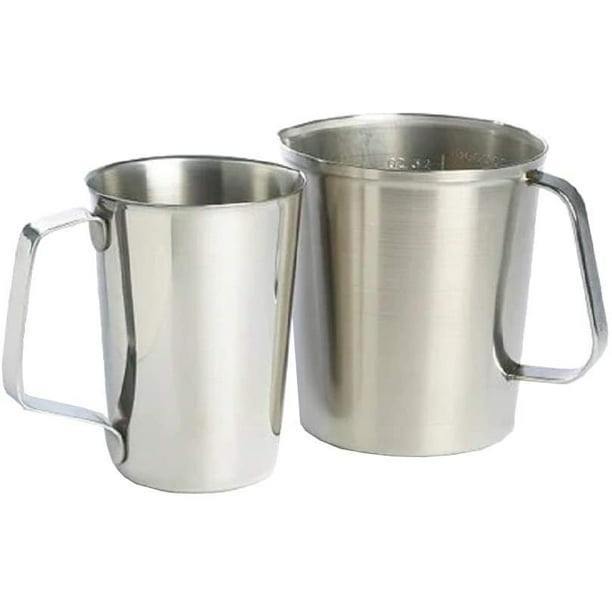 Pack of 12 Stainless Steel Graduated Beakers 16 oz. Measuring Cup with ...
