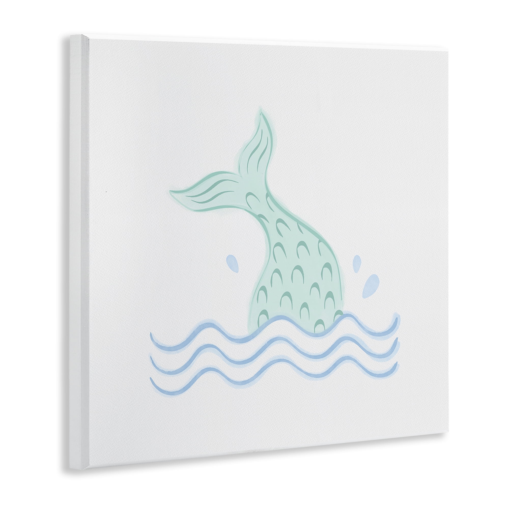 Stupell Industries Mermaid Tail in Water Fantasy & Sci-Fi Painting Unframed Art Print Wall Art, 12 x 12