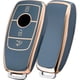 thumbnail image 1 of Funda para llave de coche adecuada para Mercedes Benz, funda para llave para Clase E Clase S Funda protectora de TPU (Golden Edge Grey), 1 of 7