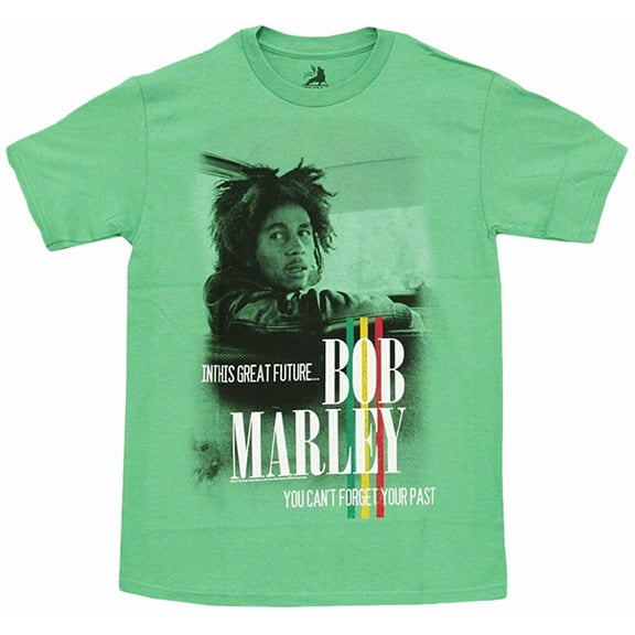 Bob Marley Forget Your Past Grass Green Adult T-Shirt