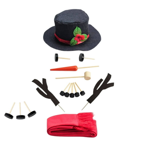 Zhiyie 1 Set Big Size Snowman Dressing Pros Christmas Snowman DIY Decorations