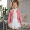 thumbnail image 2 of Afdoent Girls Cardigan Sweater Casual Open Front Knitted Sweater Basic Pullover Fall Clothes for Kids 6-8 Years, 2 of 8