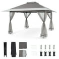thumbnail image 4 of Bezseller 13x13 Pop up Gazebo, Outdoor Waterproof Gazebo Tent for Outdoors, Dark Gray, 4 of 12