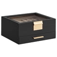 thumbnail image 1 of Joyero SONGMICS de 2 capas con tapa de vidrio para joyas grandes y pequeñas, 1 of 6