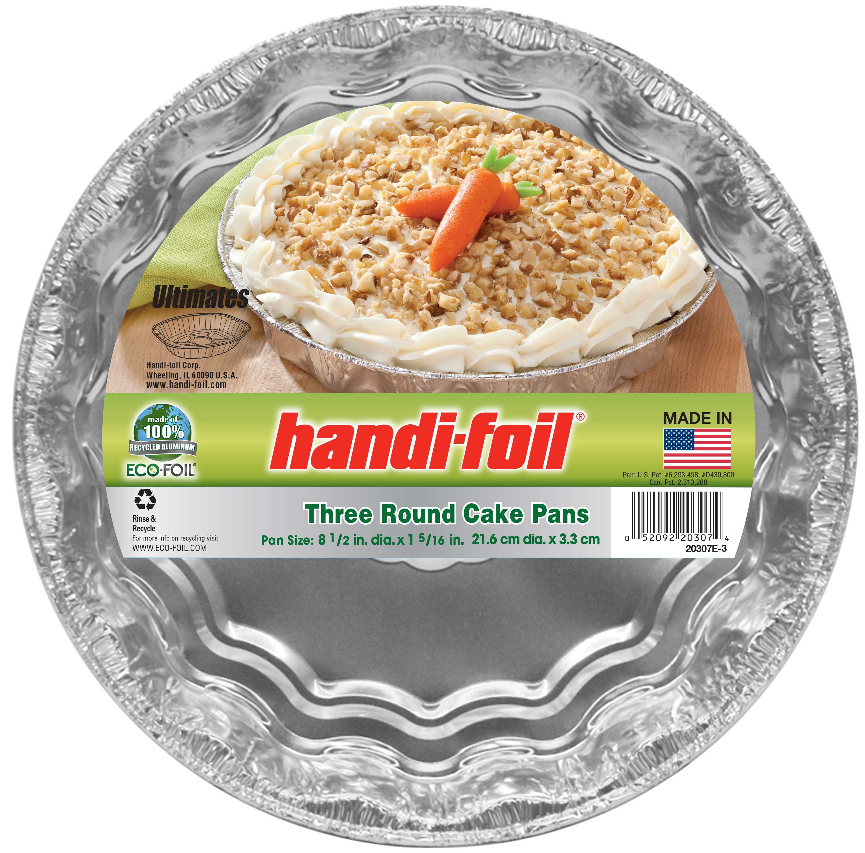 Handi-Foil Eco-Foil 9" Aluminum Foil Round Cake Pans, 3 Count - Walmart