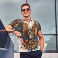 thumbnail image 4 of Fotbe Colorful Owl Tattoo Art Camiseta Polo de Golf para Hombre con Estampado – Camisa Deportiva Transpirable con Cuello Abotonado-3X-Large, 4 of 6