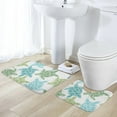 thumbnail image 5 of Sea Turtles Bathroom Rugs Set 2 Pieces, Bathroom Set - Quick Drying Bath Mat And U-Shaped Toilet Rug, Water Absorbent Bath Carpet For Bedroom Floor Living Room, Machine Washable, 5 of 6