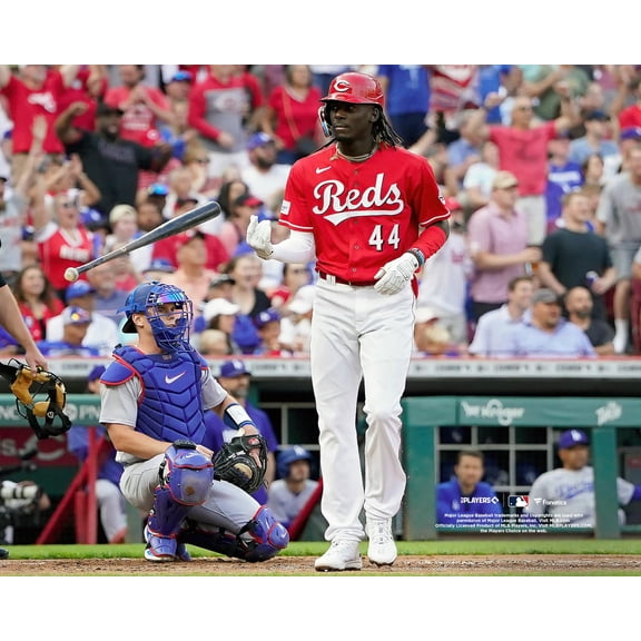 Collectible Elly De La Cruz Cincinnati Reds Unsigned Bat Flip Photograph