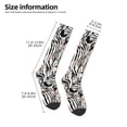 thumbnail image 3 of Bingfone Compression Socks for Women and Men Long Socks for Running Athletic Cycling Nurse-Leopard And Zebra, 3 of 8