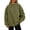 Army Green, variant on Womens Sweatshirt Long Sleeve Turtleneck Solid Color Waffle Loose Casual Pullover Top Grey S
