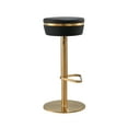 thumbnail image 4 of TOV Furniture Astro Black and Gold Vegan Leather Adjustable Stool, 4 of 9