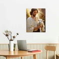 thumbnail image 3 of EastSmooth Jesus and Lamb Canvas Wall Art, Jesus and Lost Sheep Christian Pictures Wall Art, Lamb of God Christian Wall Art Decor for Living Room, Framed Religious Wall Art Prints Christian Posters, 3 of 5
