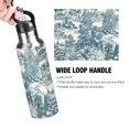 thumbnail image 4 of Yayeee 33oz Insulated Water Bottle Double Wall Stainless Steel with Flip Straw Lid, Green Flourishing Garden, 4 of 7