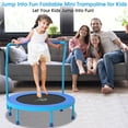 thumbnail image 7 of Jump Into Fun 36'' Mini Trampoline for Kids, 3FT Toddler Trampoline with Handle, Foldable Kids Trampoline Indoor/Outdoor for Toddlers Ages 3-6, Small Fitness Rebounder Trampoline, Easy Storage, 7 of 7