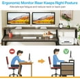 thumbnail image 5 of Tribesigns 63 in Ergonomic Computer Desk with File Drawer, Monitor Stand, 5 of 7