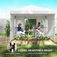 thumbnail image 6 of Outsunny 9.6 x 9.6 ft Pop Up Canopy Tent with Sidewalls, One Push Setup, UPF50+ Outdoor Portable Instant Canopy Shelter with Sandbags, White, 6 of 9