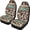 Cowhide Pattern, variant on XYZCANDO Chic 2 Pack Front Car Seat Covers with Tropical Palm Sunset Print - Breathable Durable Protection For All Seasons