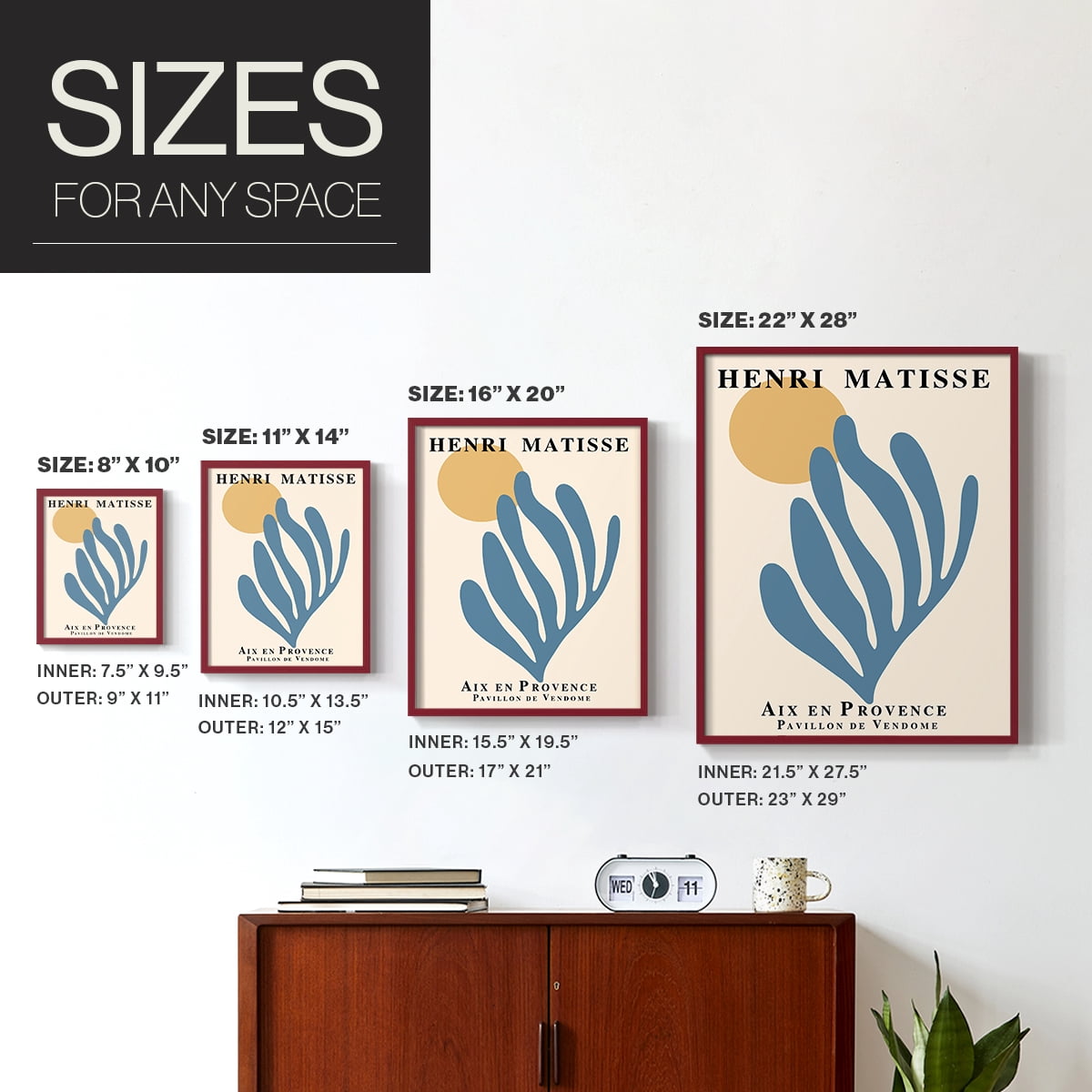 Matisse XCI Framed Print - Solid Wood