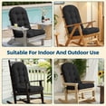 thumbnail image 5 of 44x19 Inch High Back Rocking Chair Cushion, Waterproof Outdoor Patio Seat Pad With Ties, Thick Non-Slip Ergonomic Foam Chair Cushion For Porch Glider, Indoor Outdoor Furniture, 5 of 7
