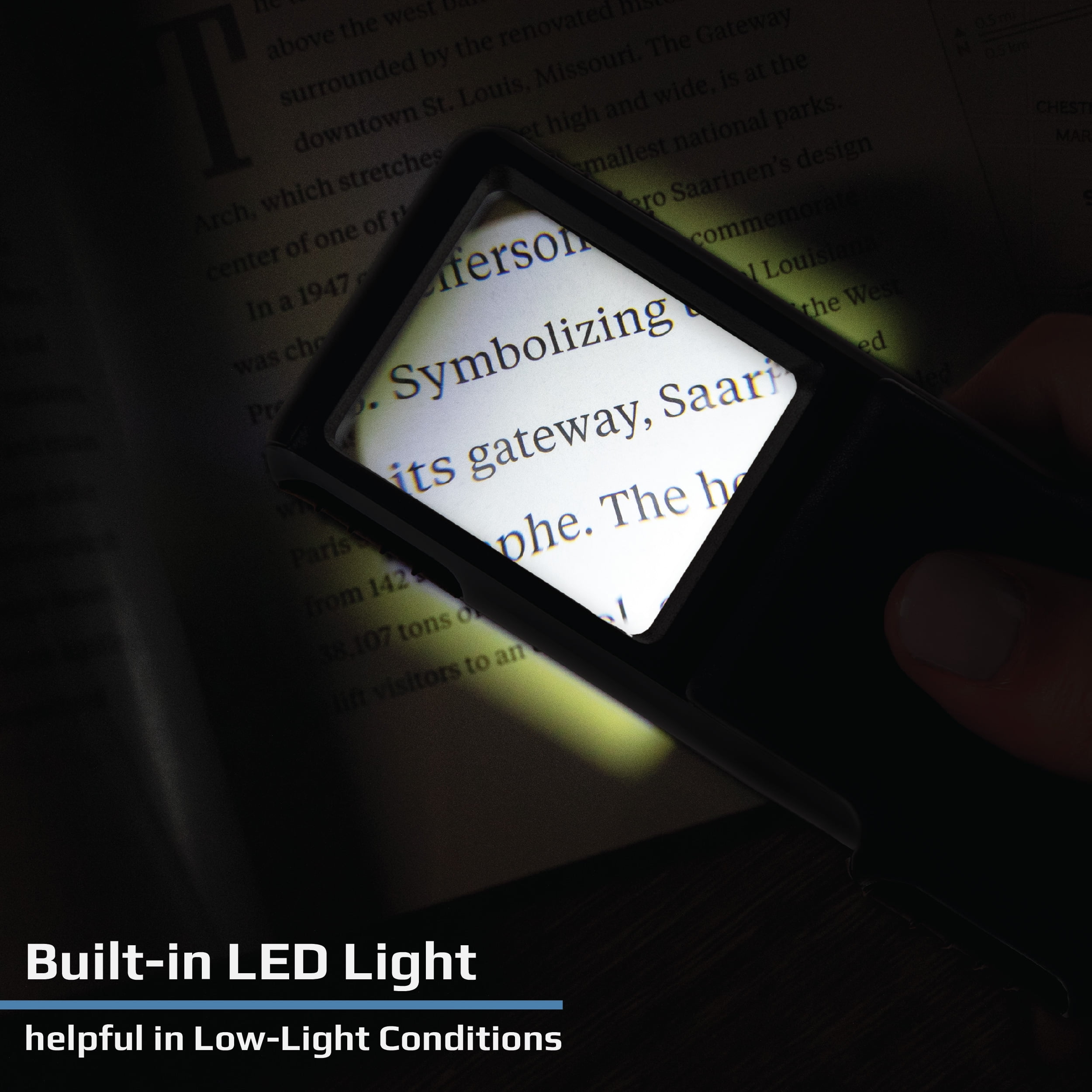 (3 pack) Carson MiniBrite 3x LED Lighted Slide Out Portable Magnifier with Built-In Protective Sleeve