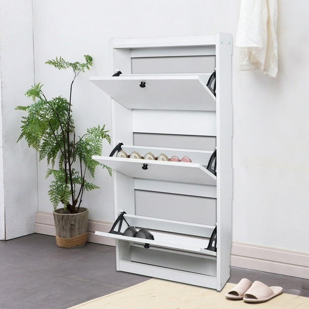 Tilt Out Shoe Storage with FlipOut Doors for Entryway , Modern