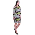 thumbnail image 5 of Moomaya Womens Full Sleeve Printed Midi Length Printed Bodycon Dress, 5 of 7
