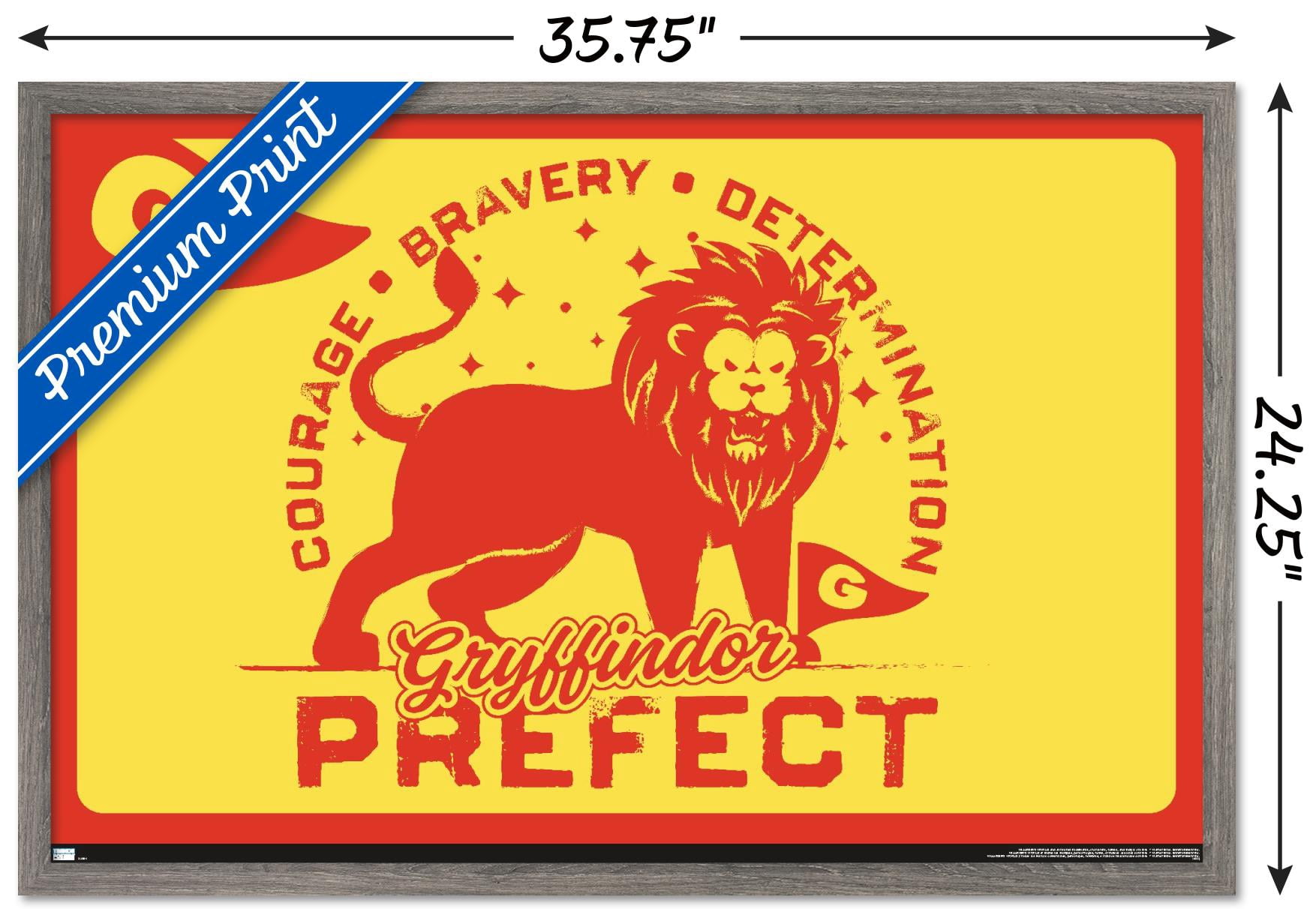 The Wizarding World: Harry Potter - Gryffindor Clubhouse Crest Wall Poster, 22.375" x 34" Framed