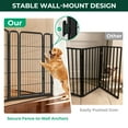 thumbnail image 3 of FXW Dog Gate Extra Wide Designed for Indoor Use, Adjustable Width Up to 111-inch Wide (40" H 4 Wire Panels for Medium and Large Dogs), Black, 3 of 6