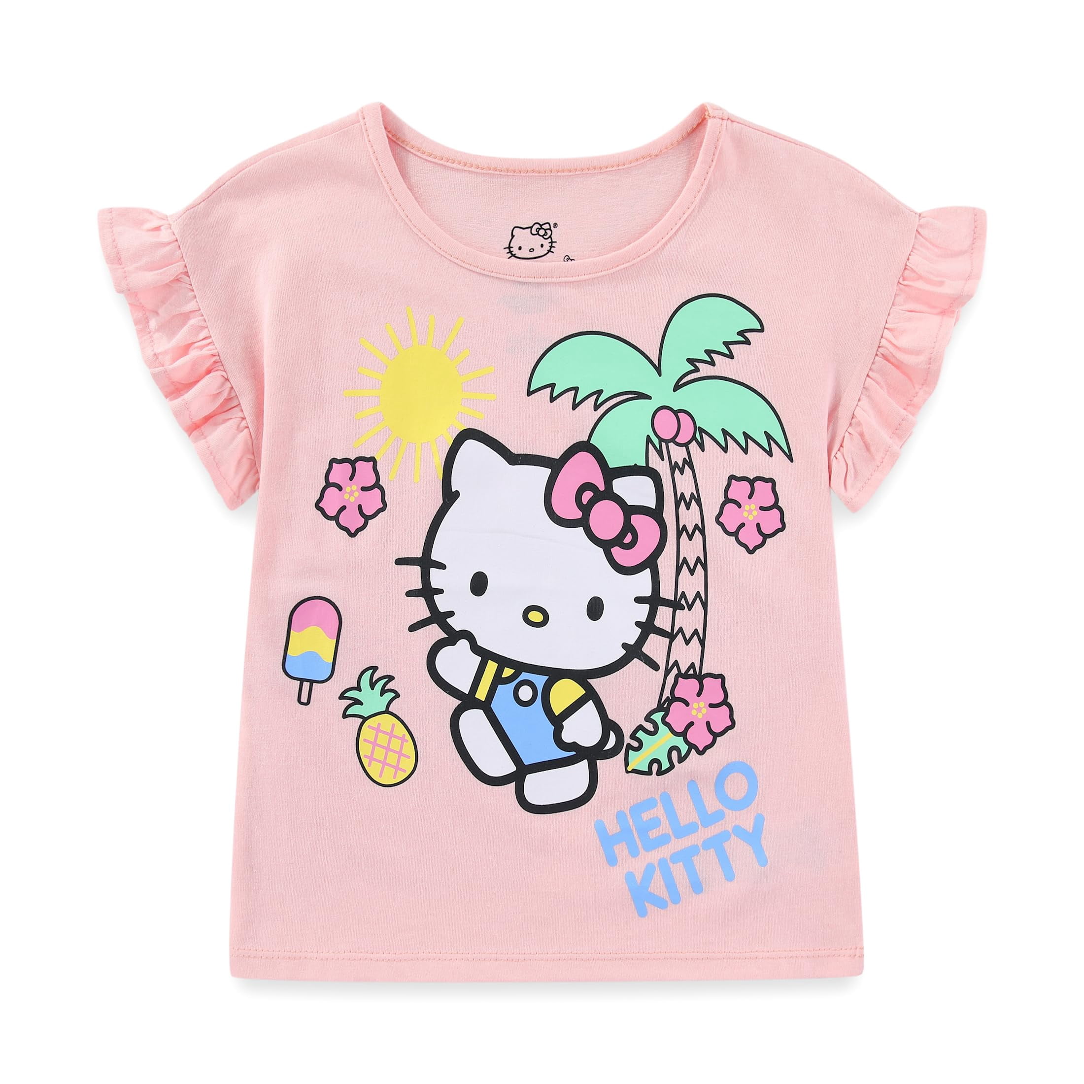 Hello Kitty Sanrio Short Sleeve Shirt and Chambray Shorts Set (Girls), 2 Piece Set, Sizes 4-12