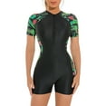 thumbnail image 6 of Women's Trendy Swimsuit One Piece High Leg Bathing Suit Plunge Brazilian Swimwear Athletic Suits Surfing Suit Jumpsuit Green,XXL, 6 of 6
