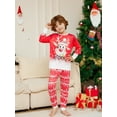 thumbnail image 5 of WIBACKER Kids Christmas Snowflake Reindeer Pajamas Long Sleeve Holiday Pjs Set Toddler Boys Girls Xmas Jammies 2-14 Years, 5 of 8