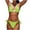 Mint Green, variant on Women's Halter-Neck Triangle Bikini Set Swimwear with Low-Rise Tie-Side Bottoms – Adjustable Straps and Form-Fitting Stretch Fabric Swimsuit Mint Green 2XL