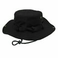 thumbnail image 3 of Glory Max Bucket Boonie Hat with Neck Flap Cover Sun Safari Wide Brim Fishing Cap Black, 3 of 5