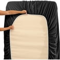 thumbnail image 3 of DNG Creations California King- 18 Inch Deep Pocket 4 PC Microfiber Sheet Set - Black, 3 of 5