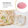 thumbnail image 3 of Women Shell Shape Jewelry Box Solid Color Exquisite Replacement Decorative Protective Pendant Jewellery Case Accessories Pink, 3 of 7
