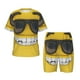 thumbnail image 1 of Balery Smiling With Sunglasses Conjunto de Pijama Infantil de Manga Corta con Estampado – Ropa de Dormir de Algodón Suave-Large, 1 of 6