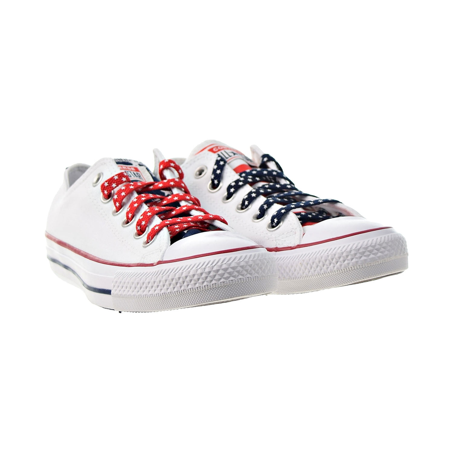 molestarse preámbulo Vuelo Converse Chuck Taylor All Star Ox Stars & Stripes Men's Shoes White-Red  170815f - Walmart.com