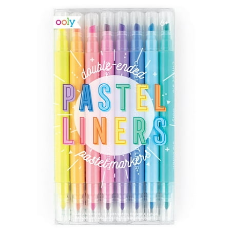 Pastel Liner Double Ended Markers - Set of 8
