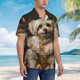 thumbnail image 3 of Fotbe Regal Dog In Royal Attire Camisa Hawaiana para Hombre Unisex – Camisa Casual de Verano con Botones de Manga Corta de Algodón y Lino,Medium, 3 of 7