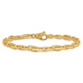 thumbnail image 3 of 14k Yellow Gold Bracelet Chain Styles Fancy Women's 5 mm 8.5 in Hand Polished Link with Lobster Clasp, 3 of 5