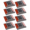 8 Pack Amber Aluminum Solar Road Stud Path Dock LED Light w Recessed Anchor