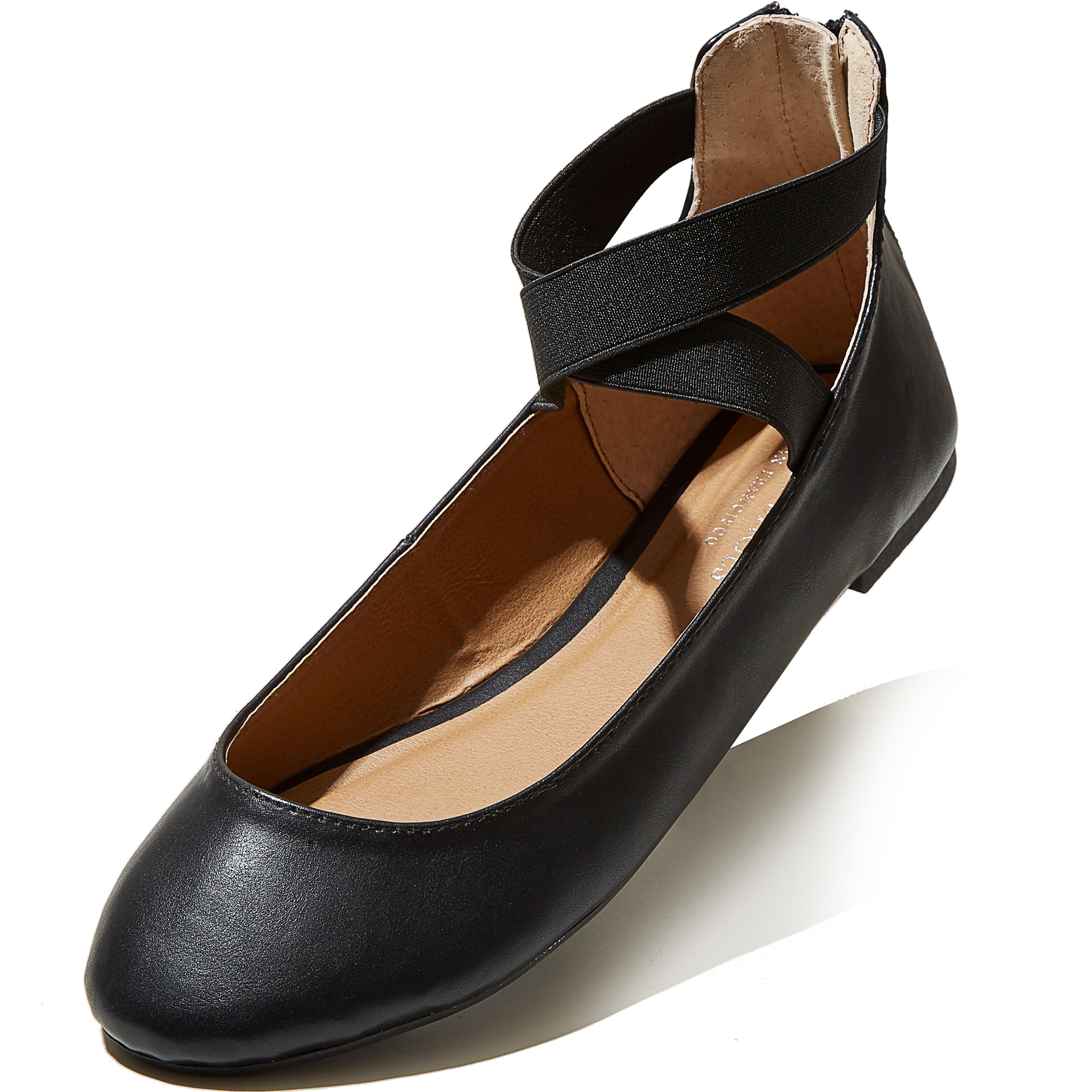 comfortable black flats for walking